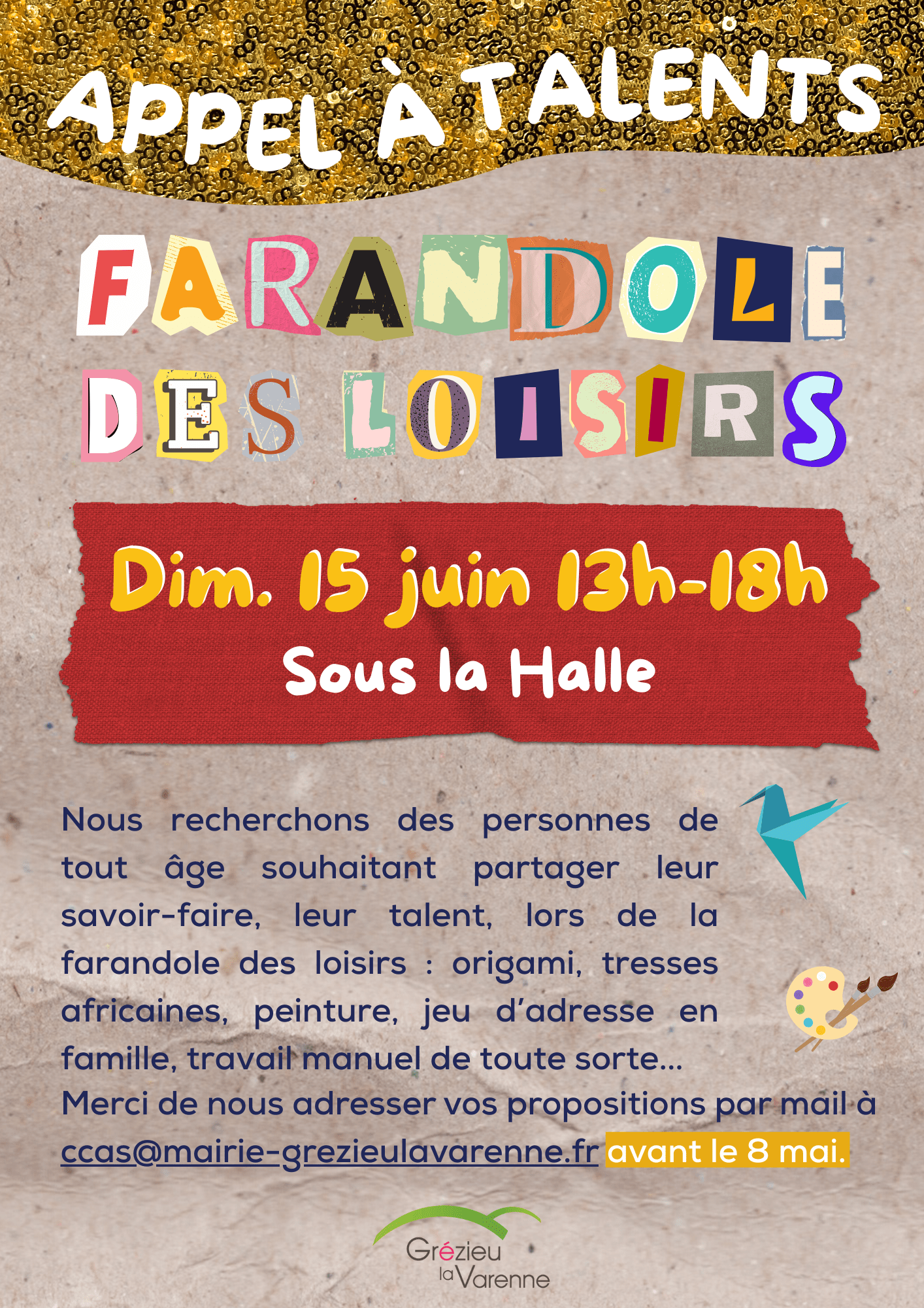 Affiche appel talents farandole des loisirs 2025 min