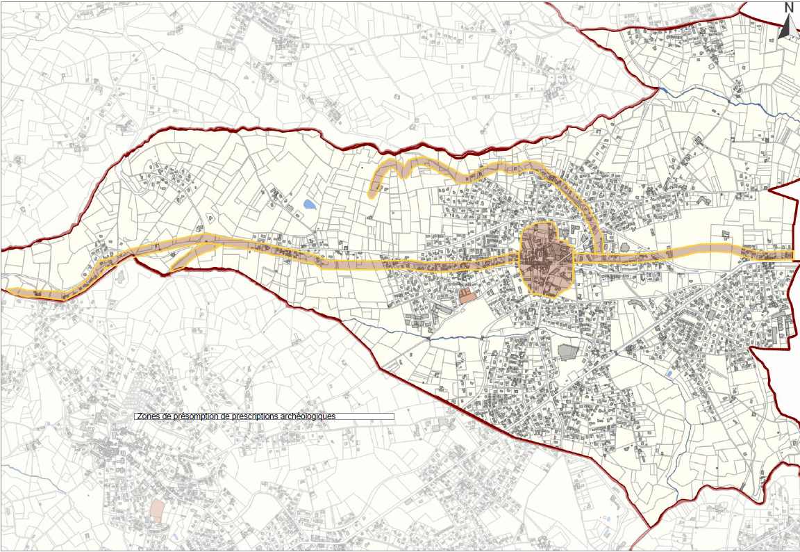 Zones de prsomption de prescriptions archologiques